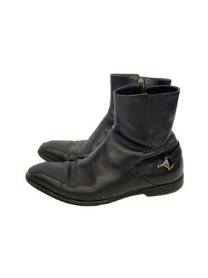 Mens GUCCI GUCCI Horsebit Boots 40 BLK 147527