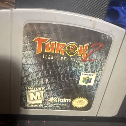 Turok 2: Seeds of Evil - Nintendo 64 N64 solo cartuccia autentica pulita - Foto 3 di 6