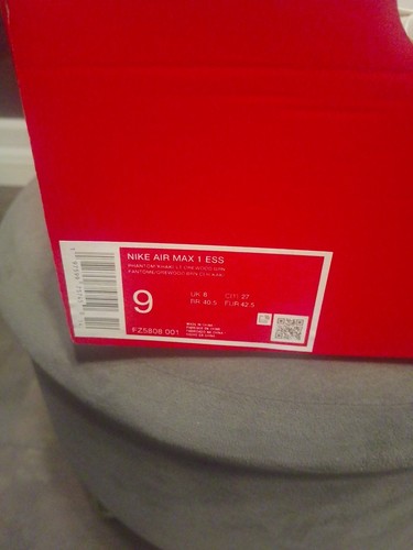 Bnwb,Nike Air Max 1 Ess Trainers,Colour Phantom,Size UK 8,EU 42.5,RRP £135. - Bild 8 von 9
