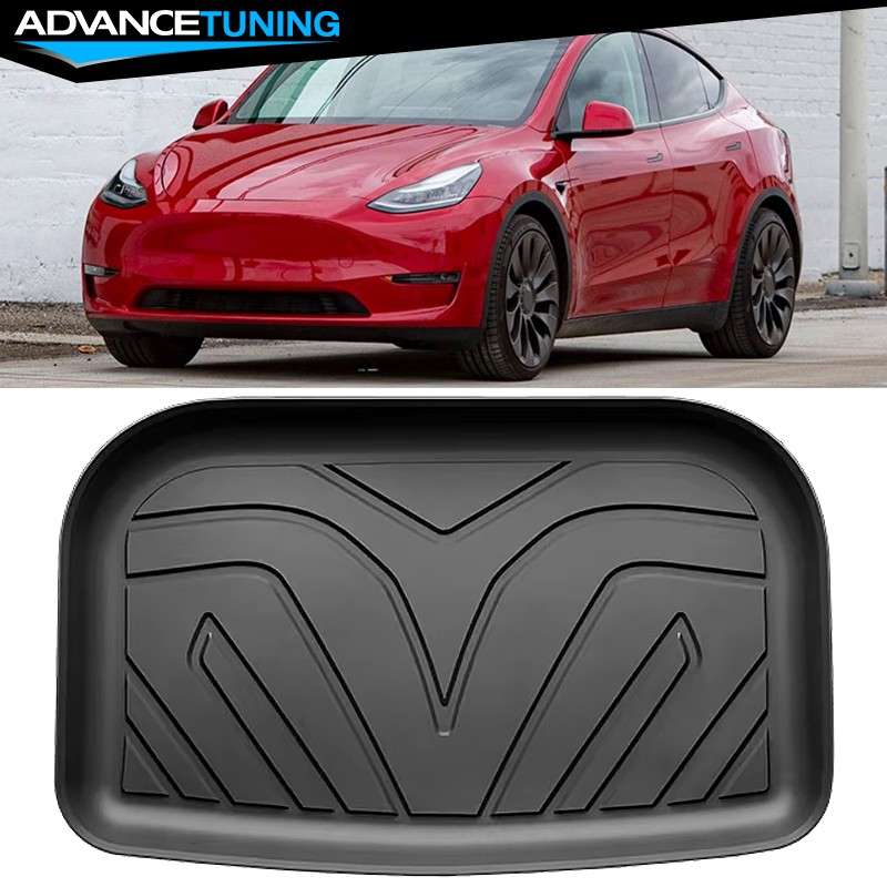 Fits 20-25 Tesla Model Y Trunk Mat 3D Molded TPE Rear Storage Cargo Floor Liner