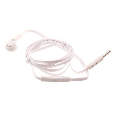 Mono Headset Wired Earphone Single Earbud 3.5mm Headphone Flat for Cell Phones