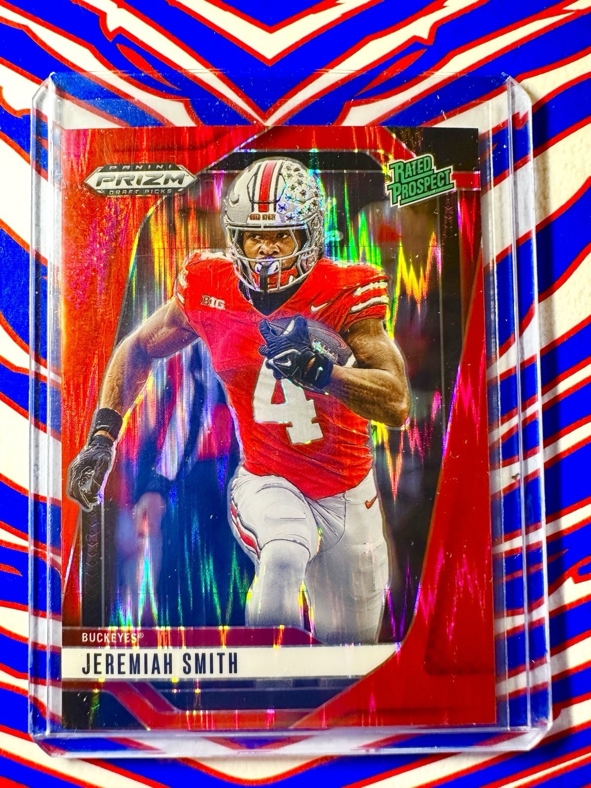 2025 Prizm Draft Picks Jeremiah Smith Red Flash /49 #160 Ohio State Buckeyes