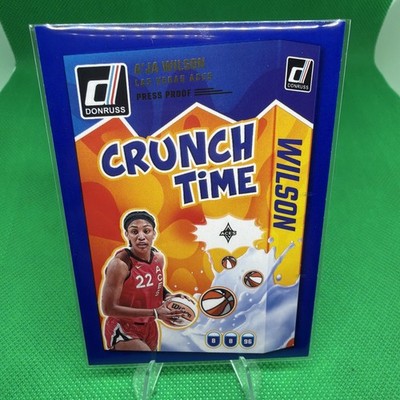 2025 Panini Donruss WNBA - Crunch Time A'ja Wilson #12 Press Proof Blue