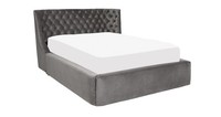 DFS Cavendish II Grey Velvet Super King Size Ottoman Storage Bed Frame RRP £1049