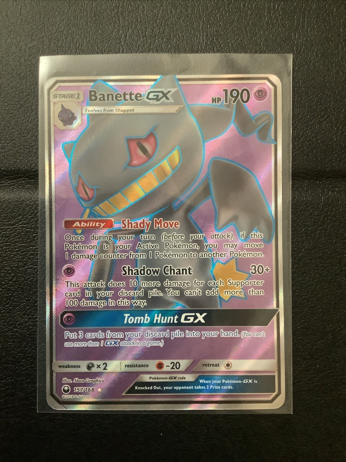 Banette GX SV61/SV94 Pokemon TCG Hidden Fates: Shiny Vault NM Full Art 
