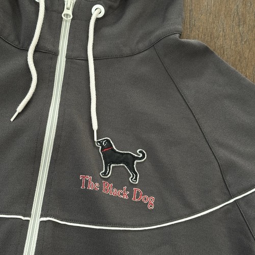 The Black Dog Gray Zip-Up Sweatshirt Hoodie Size XL Zip Pockets - Bild 3 von 5
