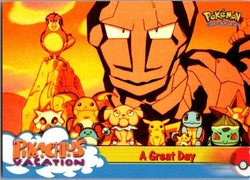 Pikachu's Vacation A Great Day #58 Topps Pokémon: The First Movie