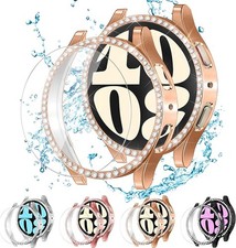 4 4 Pack Bling Case for Samsung Galaxy Watch 6/5/4 40mm Tempered Glass Glitter B