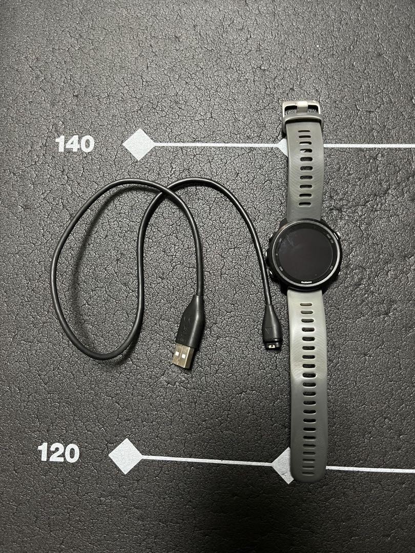 Garmin Forerunner 245 GPS Running Watch in Gray with Charging Cable for Athletes