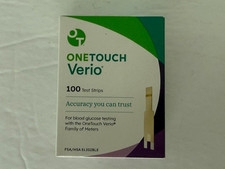 100 OneTouch Verio Test Strips EXP. 02/2027 SHIP FREE