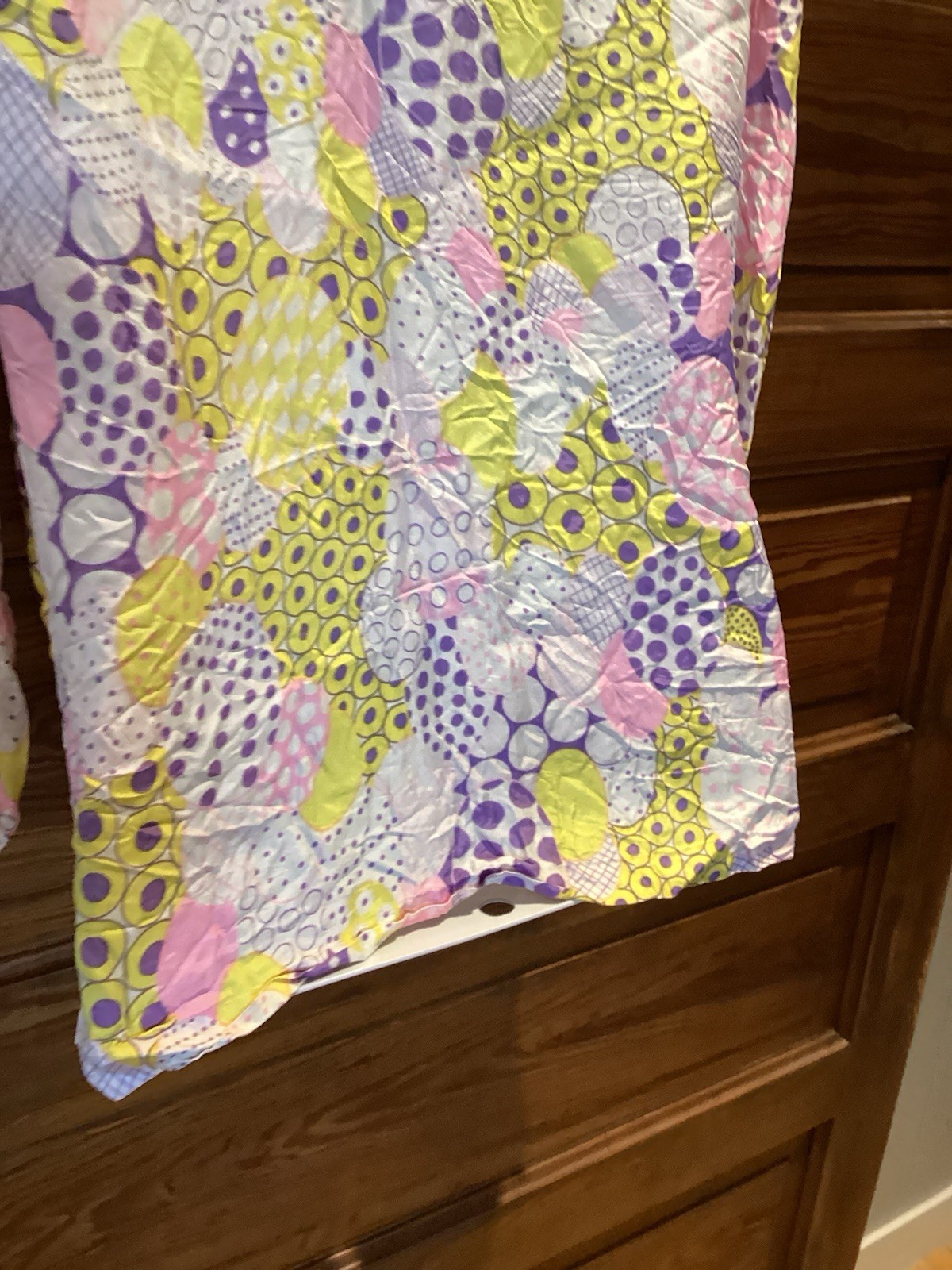 Vintage Handmade Easter Egg Printed Polyester Dis… - image 9