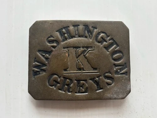 CIVIL WAR CONFEDERATE  WASHINGTON GREYS BELT BUCKLE. EARLY REPRODUCTION