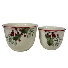 Better Homes & Gardens Winter Forest Christmas Set of 2 Nesting Serving Bowls