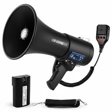 5 Core Megaphone 50W Bluetooth Rechargeable Portable Bullhorn 1100 Yards w Siren