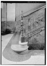 25. DETAIL VIEW IN LOBBY, NEWEL POST OF STAIR - Alabama Theatre, 1811 Third