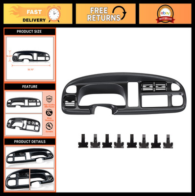 Dashboard Cluster Bezel Cover for 1998-2002 Dodge Ram 1500/2500/3500 - Instrumen