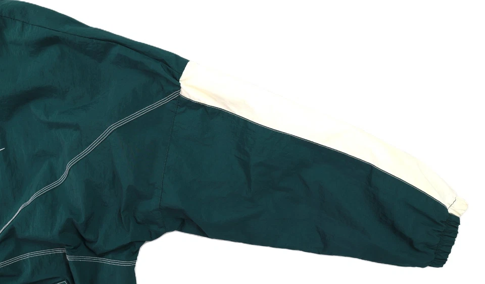 Blusa pulôver corta-vento vintage Nike EUA grande verde Swoosh 1/4 quarto zíper - Imagem 4 de 4