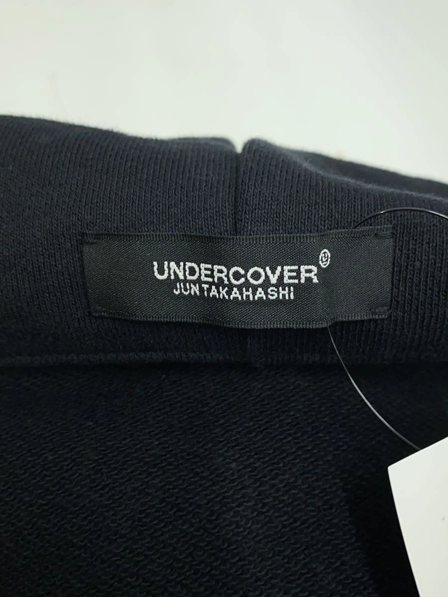 UNDERCOVER Felpa con cappuccio e zip sottocoperta 2 cotone nero UCV4811 usata