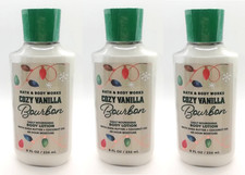 Lot of 3 Bath and Body Works Cozy Vanilla Bourbon Body Lotion Full Size 8 oz
