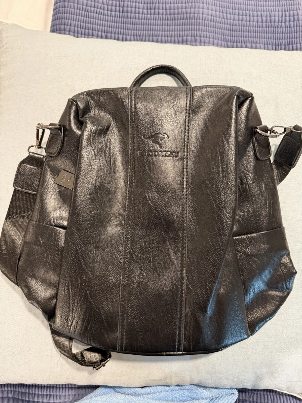 Baldorshu Black Backpack Zip Adjustable Strap Pockets Lined Solid (CL008)