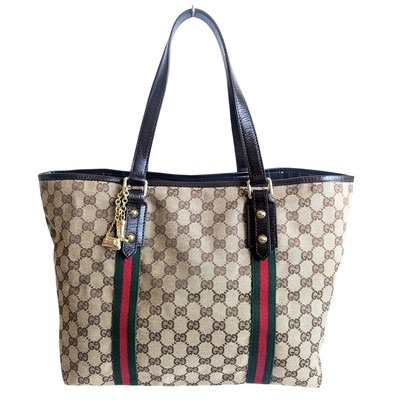GUCCI Beige GG Canvas Sherry Tote Bag Large NWOT