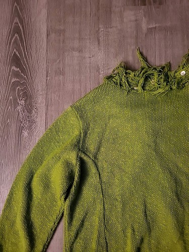 Anthropologie Willow Boucle Knit Cardigan Women's Sz M Green Design Buttons - Picture 8 of 13