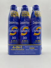 Coppertone SPORT 30 4in1 Perfromance Spray Pack of 3 Bottles 196g Exp 09/2027