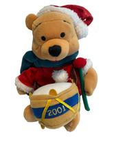 Disney Store Exclusive Mini Bean Bag 2001 Drummer Winnie the Pooh 8"
