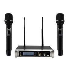 PRORECK UK-2000 UHF 2 Channel Wireless Microphone System with Two Handheld Mi...