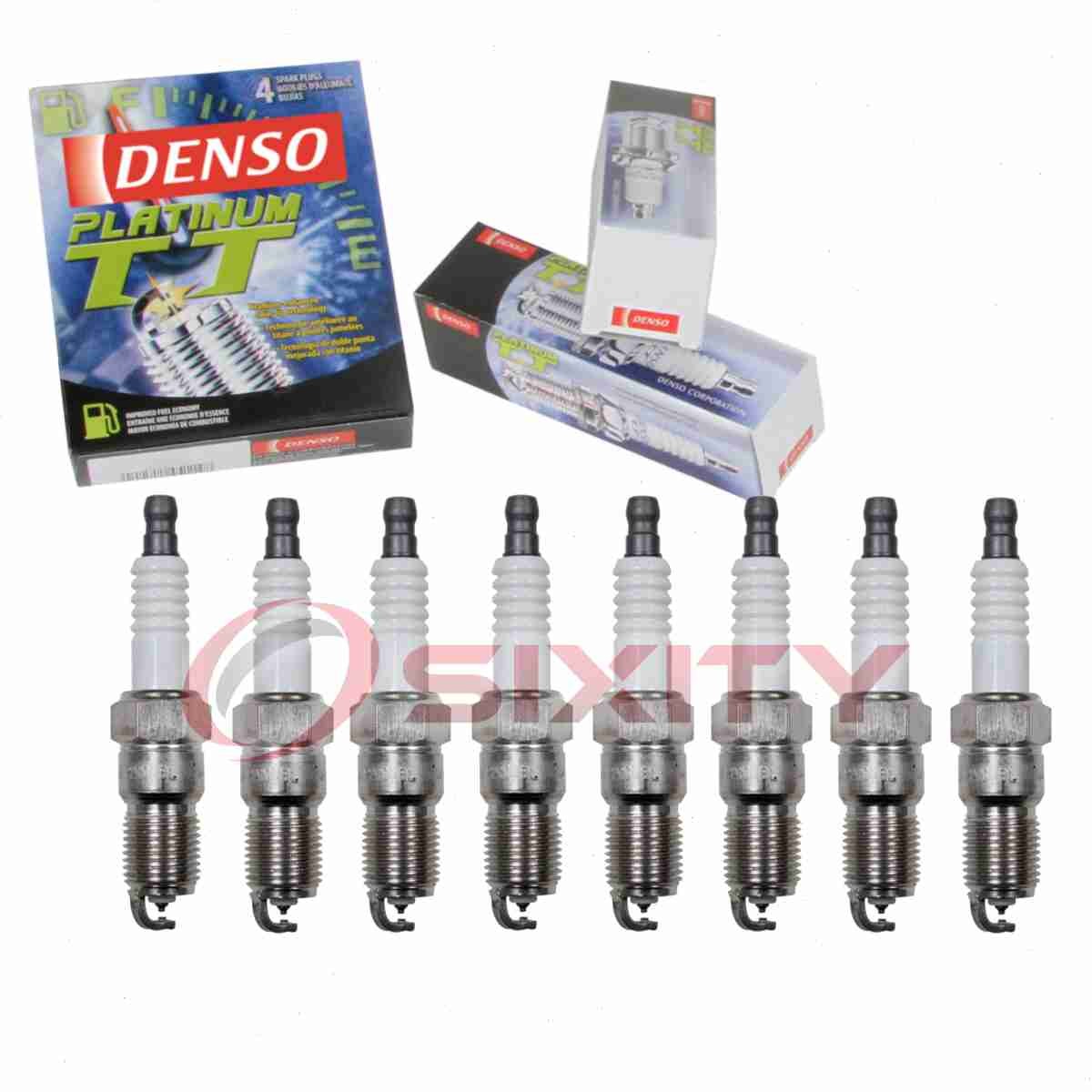 8 pc Denso Platinum TT Spark Plugs for 1996-1999 Ford Taurus 3.4L V8 vt