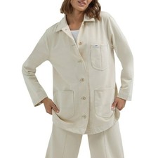 Lee Workwear Chore Shacket Jacket Top in Ivory Sz L