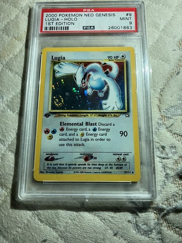 Lugia (1st Edition) graded PSA 9 for sale on eBay