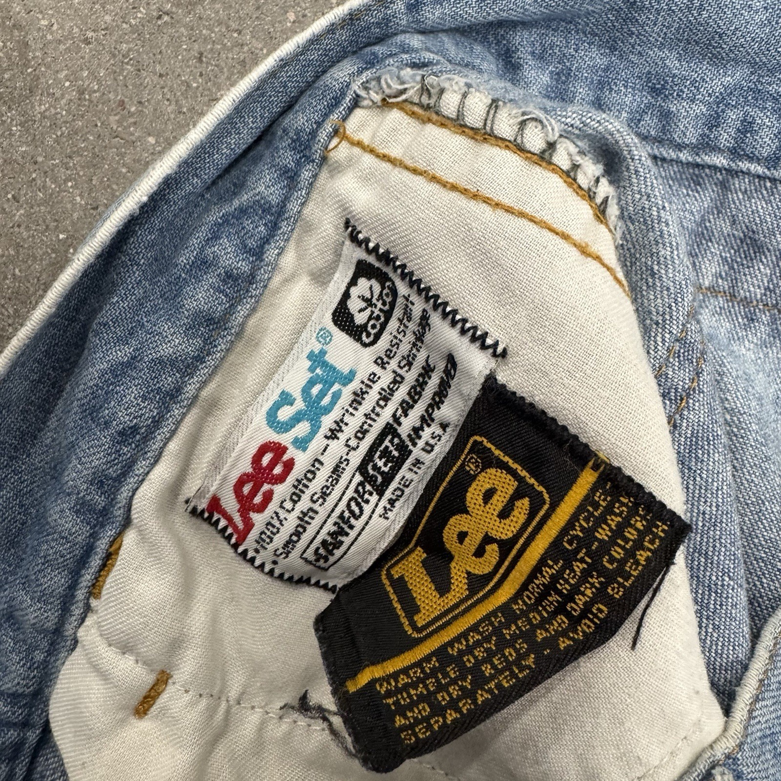 Vintage 70s Lee Bell Bottoms Flared Denim Hippy Jeans Sz fit 28x30 Flared USA thumbnail 5