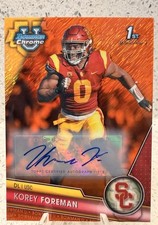 2023 Bowman U Chrome - Korey Foreman Auto /25 - Orange Shimmer Refractor