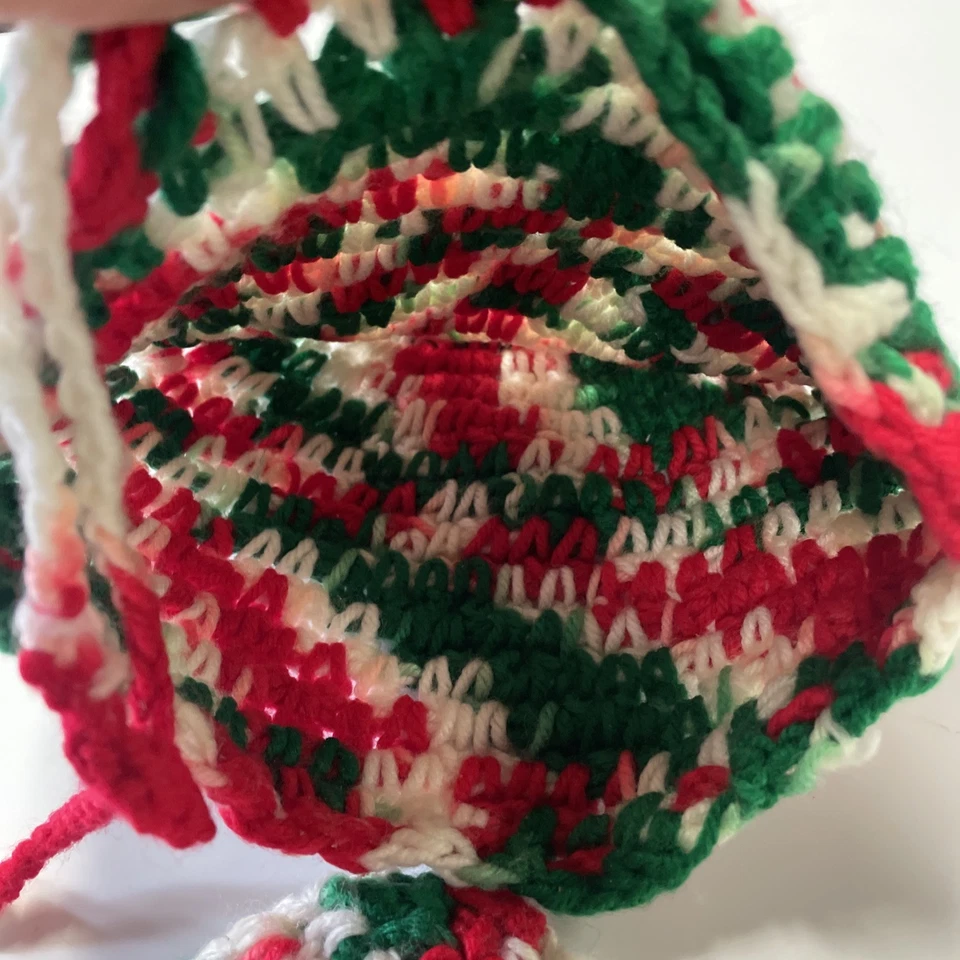 Gorro Ganchillo Sombreros Abuela Hecho a Mano Mamá Bebé A Juego Colores Navidad Rojo Verde Foto 4 de 4