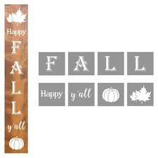 Large Happy Fall Yall Stencil - 8 Pack Vertical Happy Fall Yall Sign Stencils...