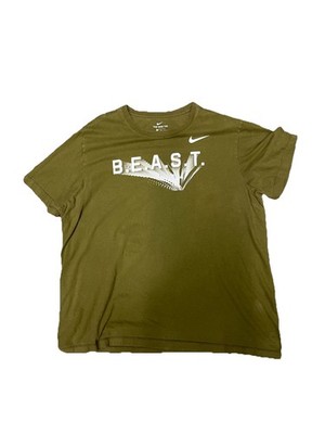 Nike The Nike Tee Men's 2XL Green B.E.A.S.T. Graphic Logo Crewneck T-Shirt