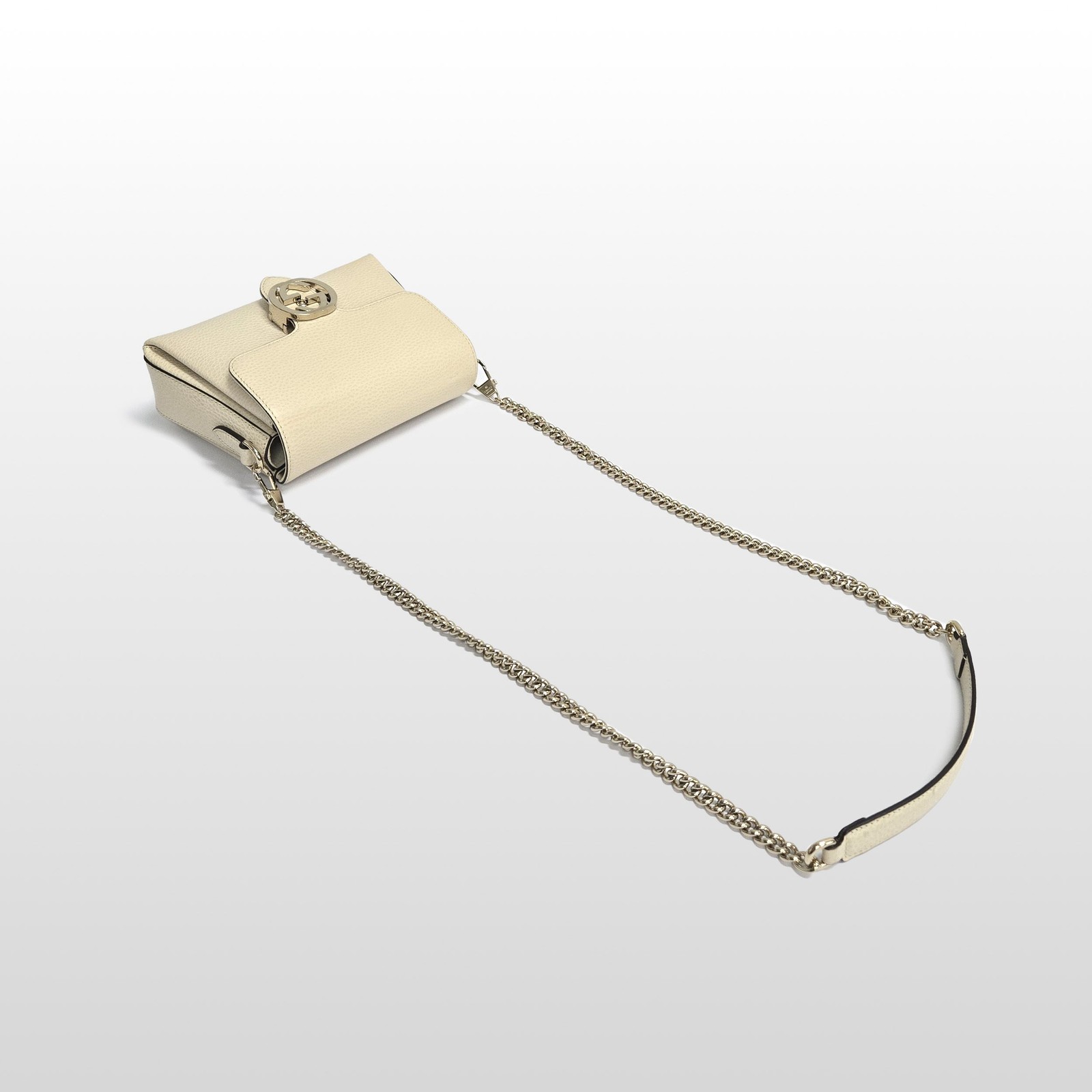 Gucci Beige Interlocking GG Chain Mini Shoulder B… - image 3