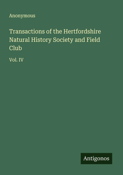 Anonymous | Transactions Of The Hertfordshire Natural History Society And...-image