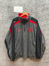Vintage Fila F1 Honda Racing Team 1/4 Zip Fleece Jacket Gray Black Mens Size XL