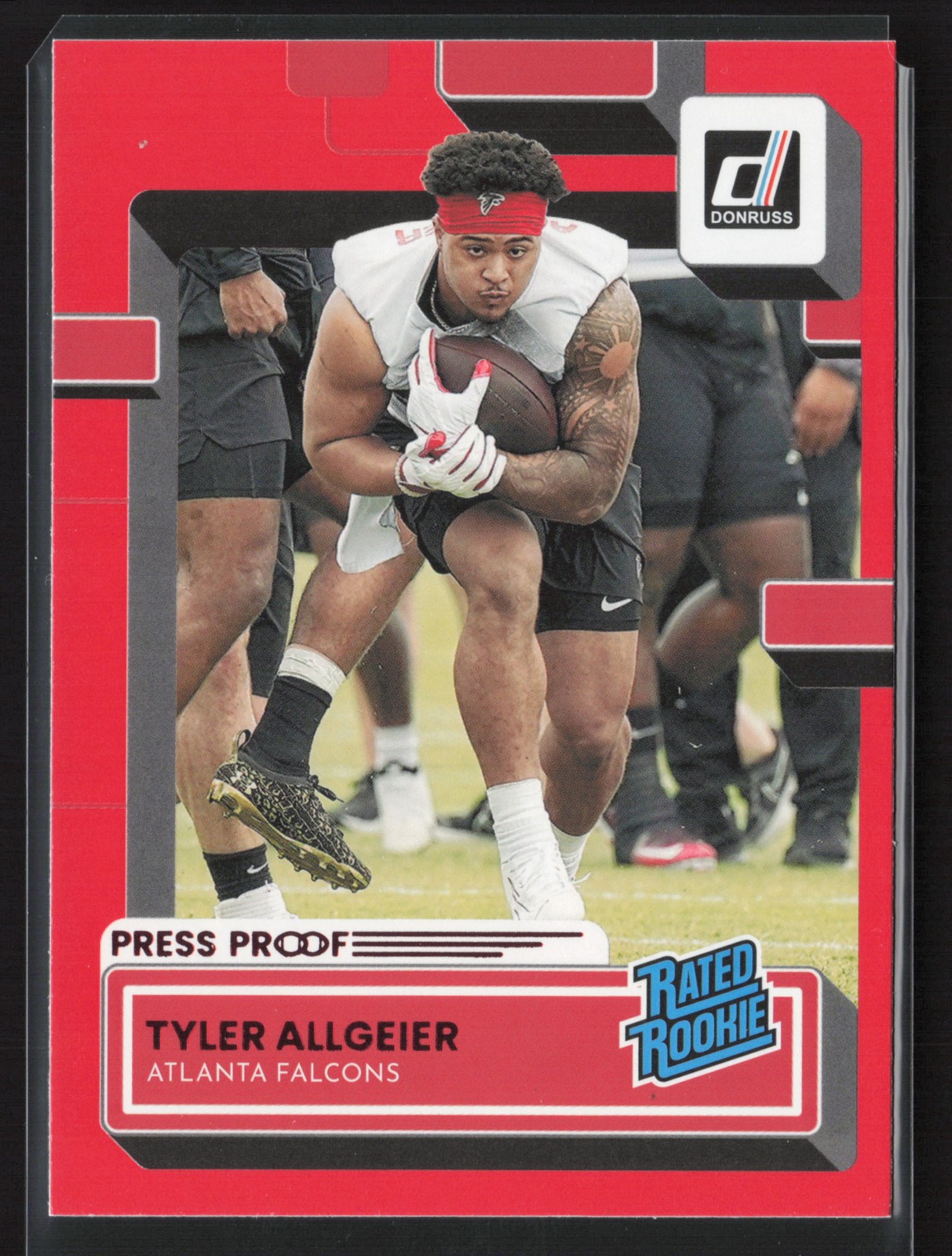2022 Donruss #344 Tyler Allgeier Red Press Proof