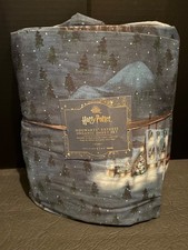 TWIN Pottery Barn Teen Harry Potter HOGWARTS EXPRESS Organic SHEET Christmas NEW