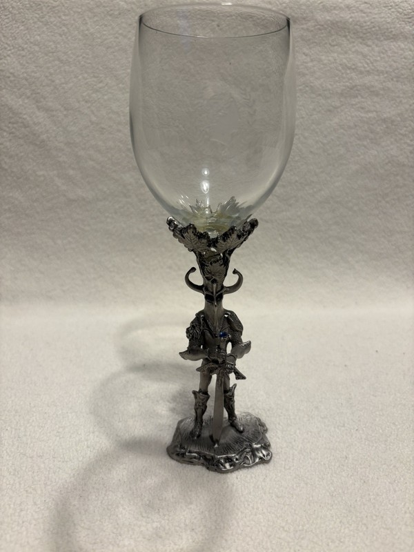 "Pewter Warrior Goblet" Baker Art and  replaced the glass with a Caesars Casino 