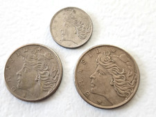 Lot of 3 Brazil (Brasil) 1967 1 centavo, 10 centavo, 20 centavo Coins