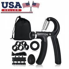 Hand Grip Strengthener Forearm Power Trainer Kit - 5 Pack Adjustable Resistance