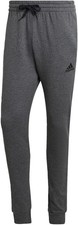 NWT Adidas Men's Essentials Fleece Regular Tapered Pants - Dark Grey Heather