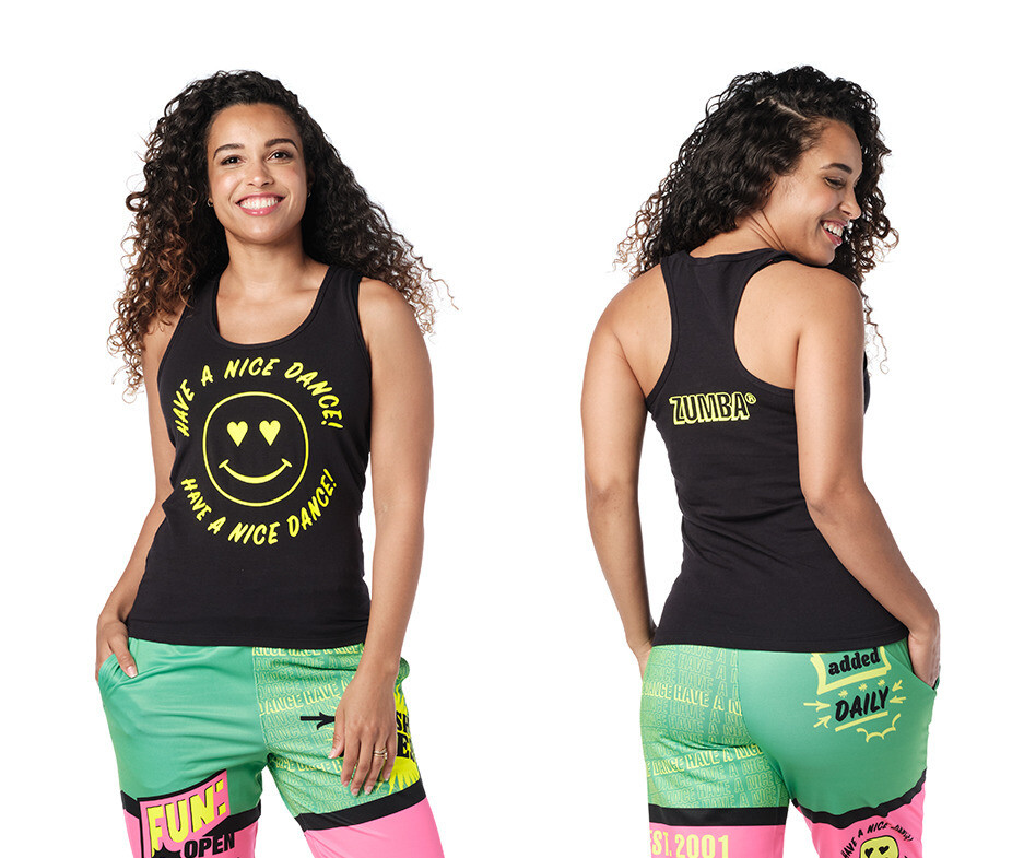 Zumba Have A Nice Dance Racerback Tank Top Black XS S M XL XXL