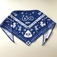 Bark Box Dog Bandana Scarf Neckerchief Lets Sniff Butts Blue Med / Large