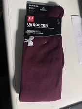 Under Armour Unisex UA Soccer Solid Over-The-Calf Socks MAROON 1264790 SIZE L