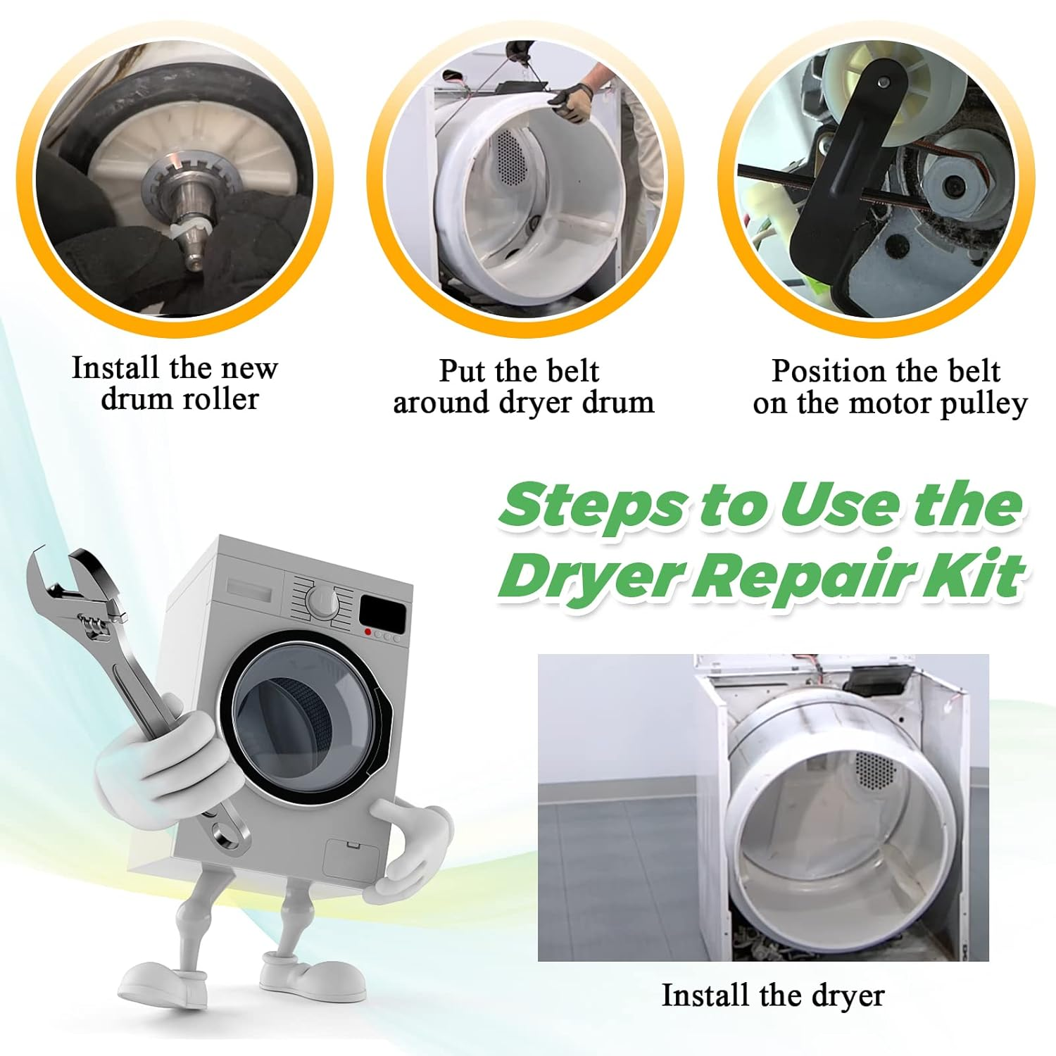 4392065 Dryer Maintenance Kit for Whirlpool Contains 341241 WP691366